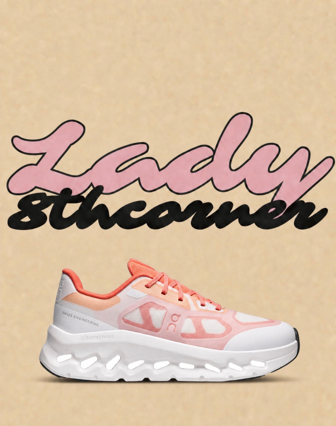 On Running Cloudtilt rose et blanc – sneakers femme confort avec CloudTec Phase®