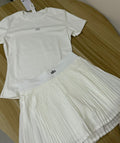 Ensemble t-shirt + jupe · Blanc