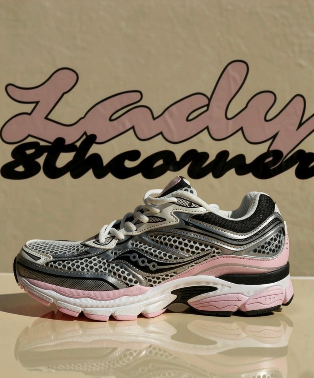 Saucony Omni 9 gris / rose – sneakers running rétro femme