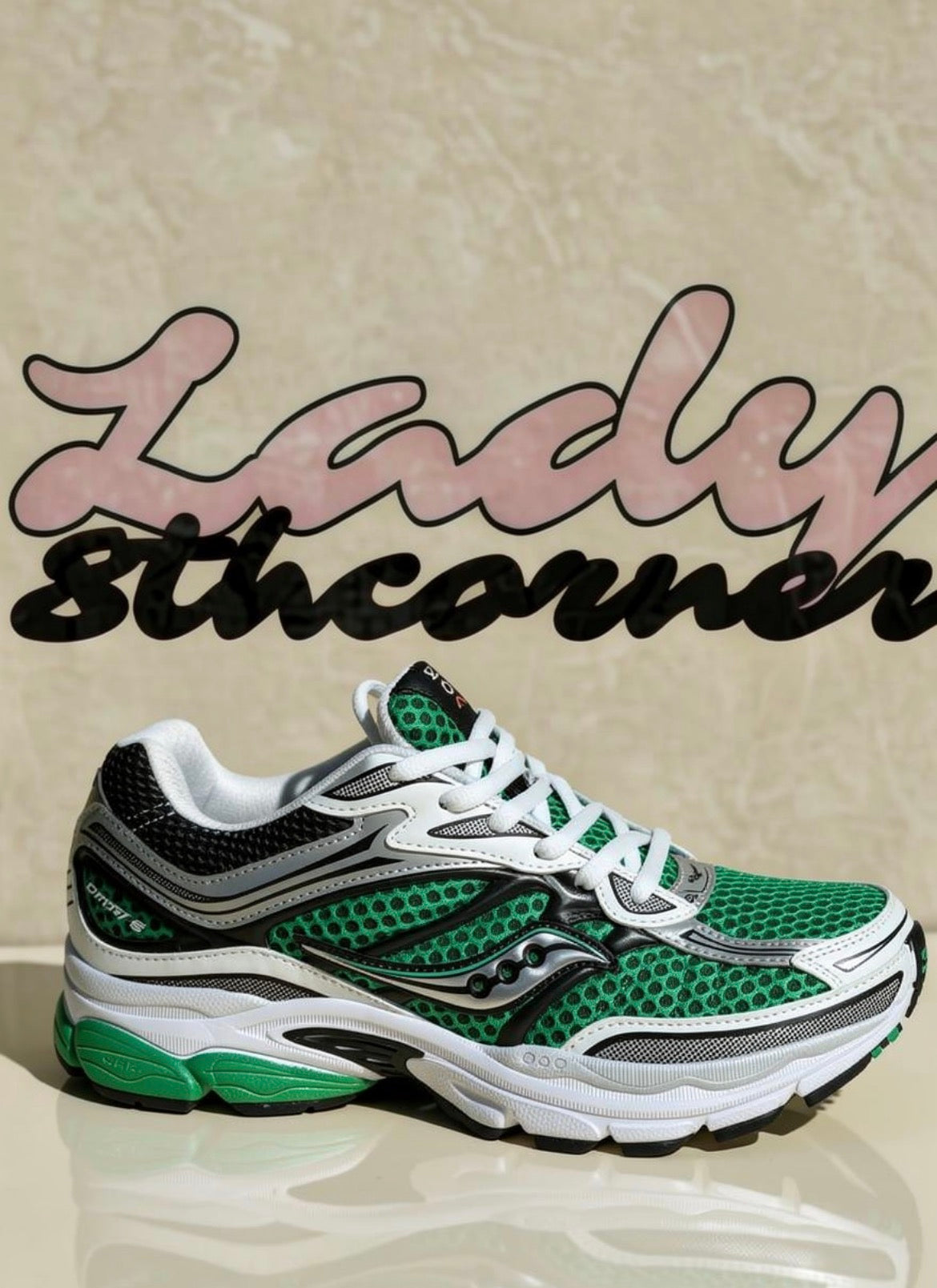 Saucony Omni 9 vert / noir / blanc – sneakers rétro running femme
