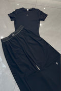 Ensemble t-shirt + pantalon large · Noir