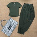 Ensemble t-shirt + pantalon large · Kaki